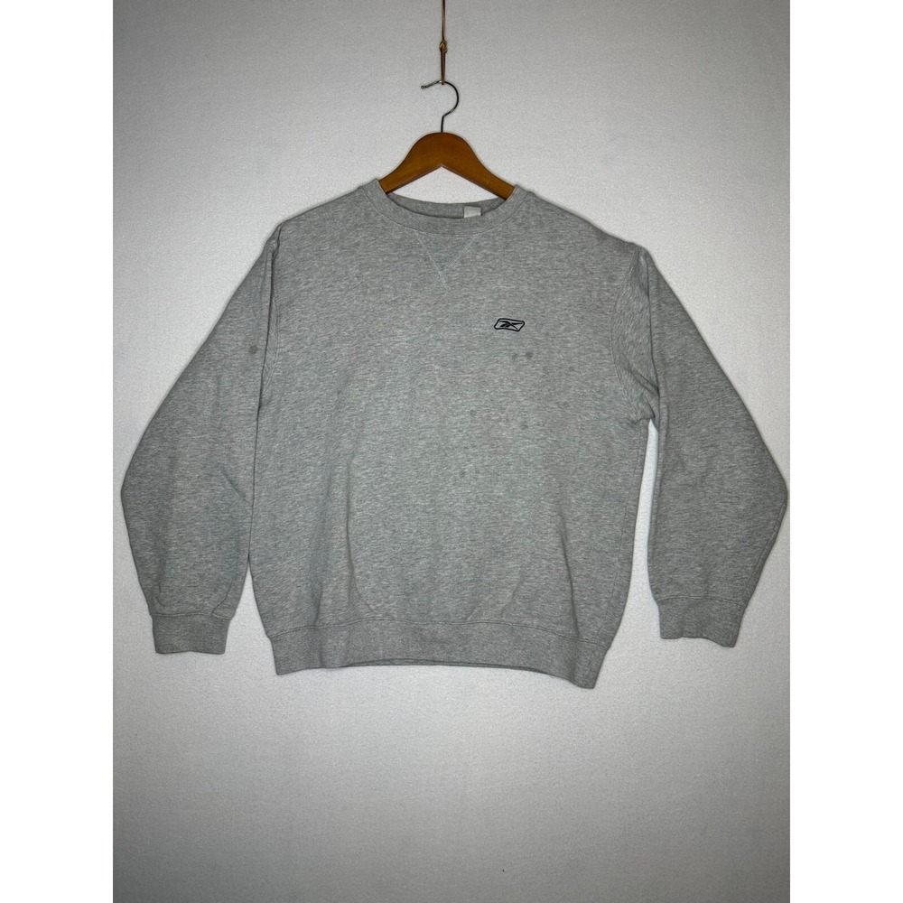 Reebok RBK The World Standard Gray Sweatshirt Mens Large Pullover Crewneck